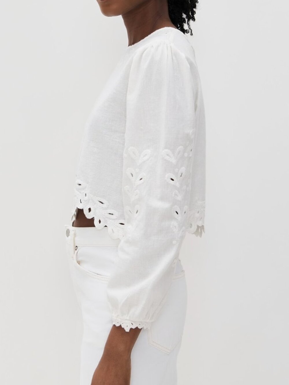 Z Supply White Set: Long Sleeve M with a Linen Tunic Top w/ Matching S Shorts - Picture 8 of 9